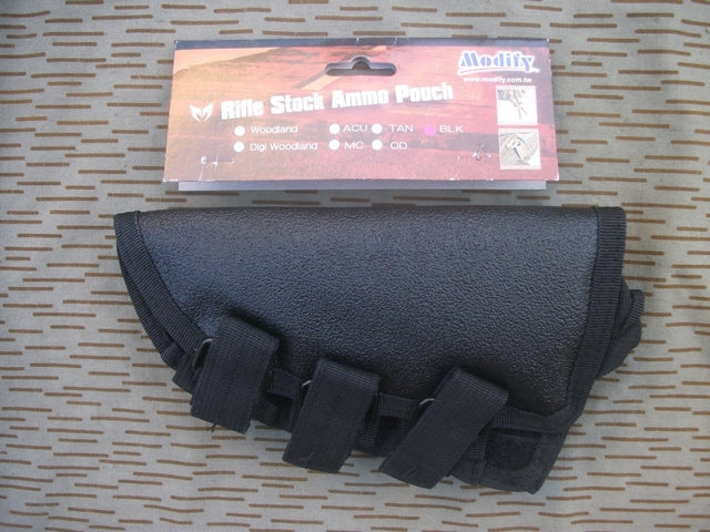 Poggia Guancia Rifle Stock Ammo Pouch BK by Modify Tech