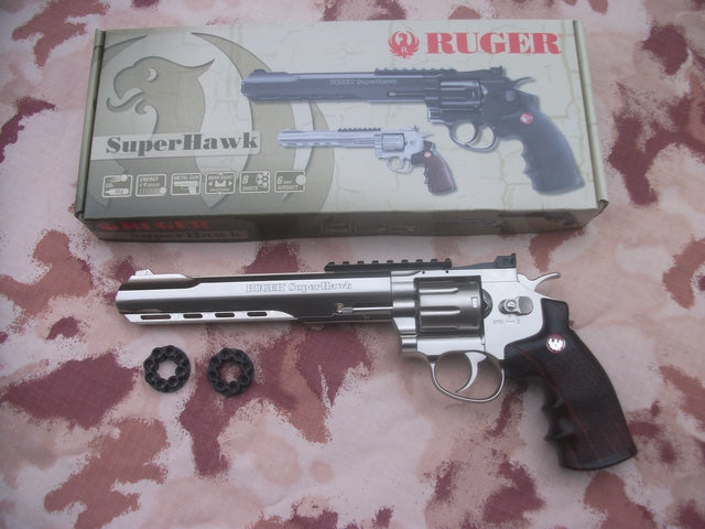 RUGER Super Hawk 8" 345mm. Chrome Co2 8 Shots by Umarex
