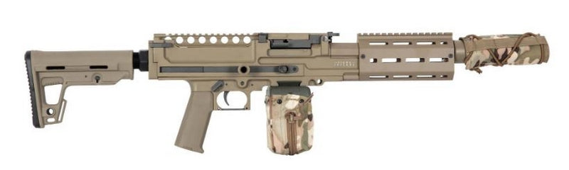 Secutor Arms LMG AQUILA VII Tan Full Metal Li-Po Ready Magnetic Magazine Magnetic by Secutor Arms