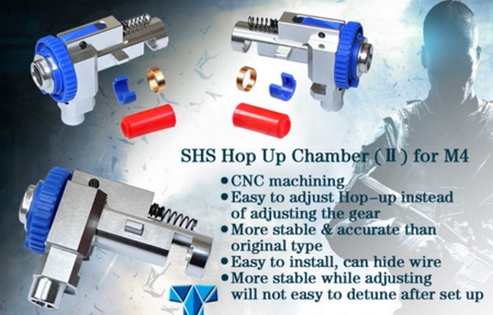 M4 - M16 Ics Aluminum CNC Hop Up Chamber by SHS
