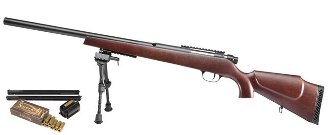 SX9 DB Gas & Spring Bolt Action Wood Abs Type by UHC Airsoft