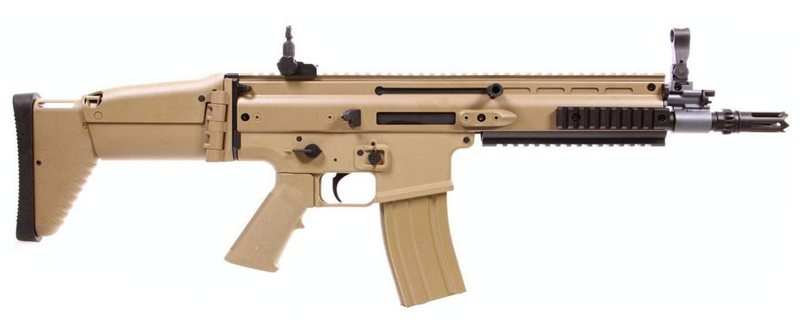 SCAR L FN Herstal Tan cal. 5,56 AEG Scritte Loghi Originali by Cybergun