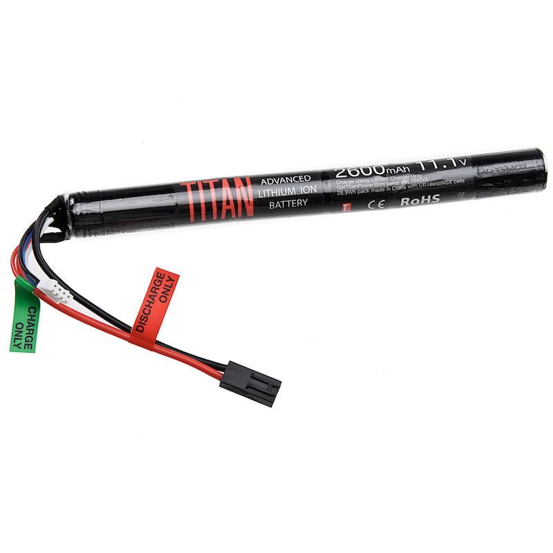 Titan Power Battery Lithium Ion 11.1V 2600mAh Can be used with Lipo Charger Stick Tamiya