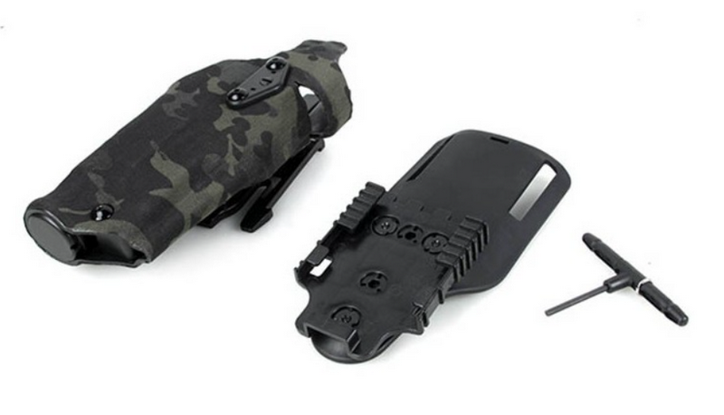 TMC G17 - G18 etc. 354DO ALS Optic and Flashlight Tactical Multicam Black Holster by TMC