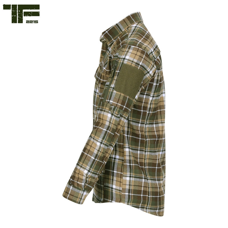 Task Force TF-2215 Flanel Contractor Shirt Brown - Green by 101 Inc.