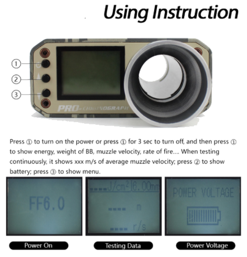 Thacometer - Chronograph - Chrony - Cronografo DP-X3400-011 Pro Chronograph by Dragonpro