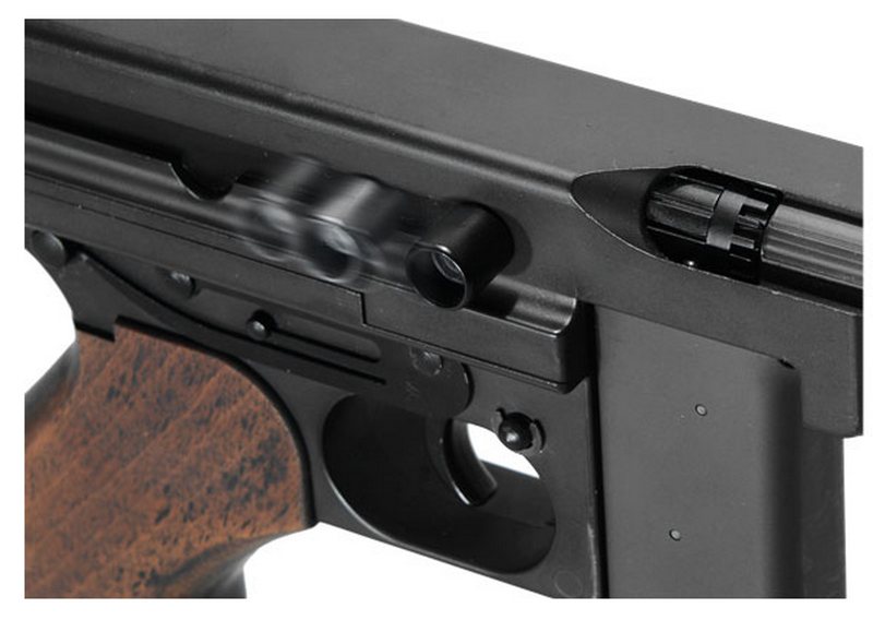 Thompson M1A1 "Military" EBB Electric Blow Back E.F.C.S. Fire Control System Full Wood & Metal by Ares