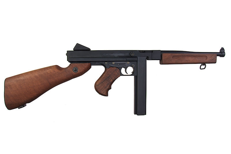 Thompson M1A1 "Military" EBB Electric Blow Back E.F.C.S. Fire Control System Full Wood & Metal by Ares
