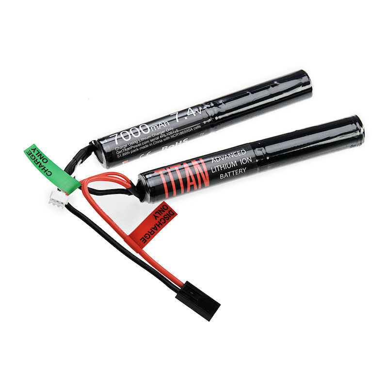 Titan Power Battery Double Stick Lithium Ion 7,4v. 7000mAh Can be used with Lipo Charger by Titan Airsoft