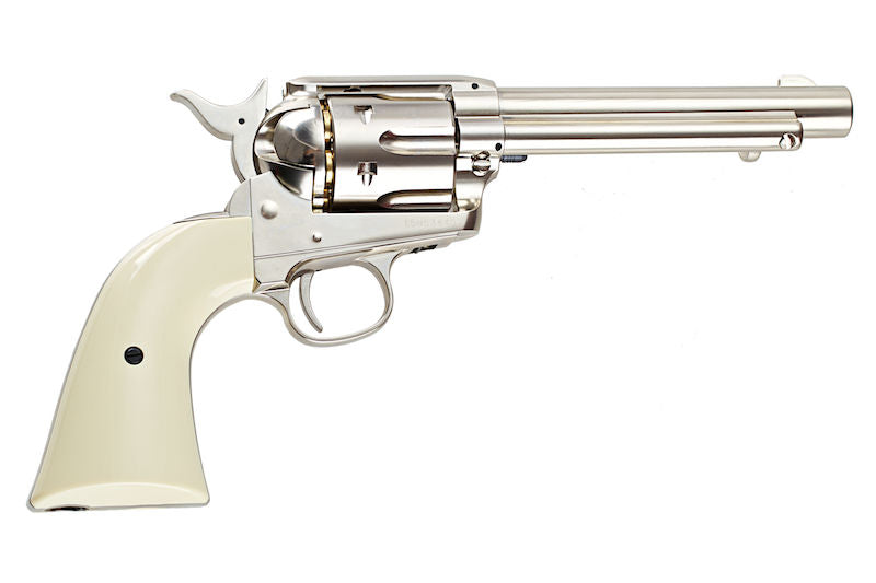Umarex Peacmaker SAA .45 Co2 GK Custom 6mm. Full Metal Revolver Nickel Pearl by GK x Umarex
