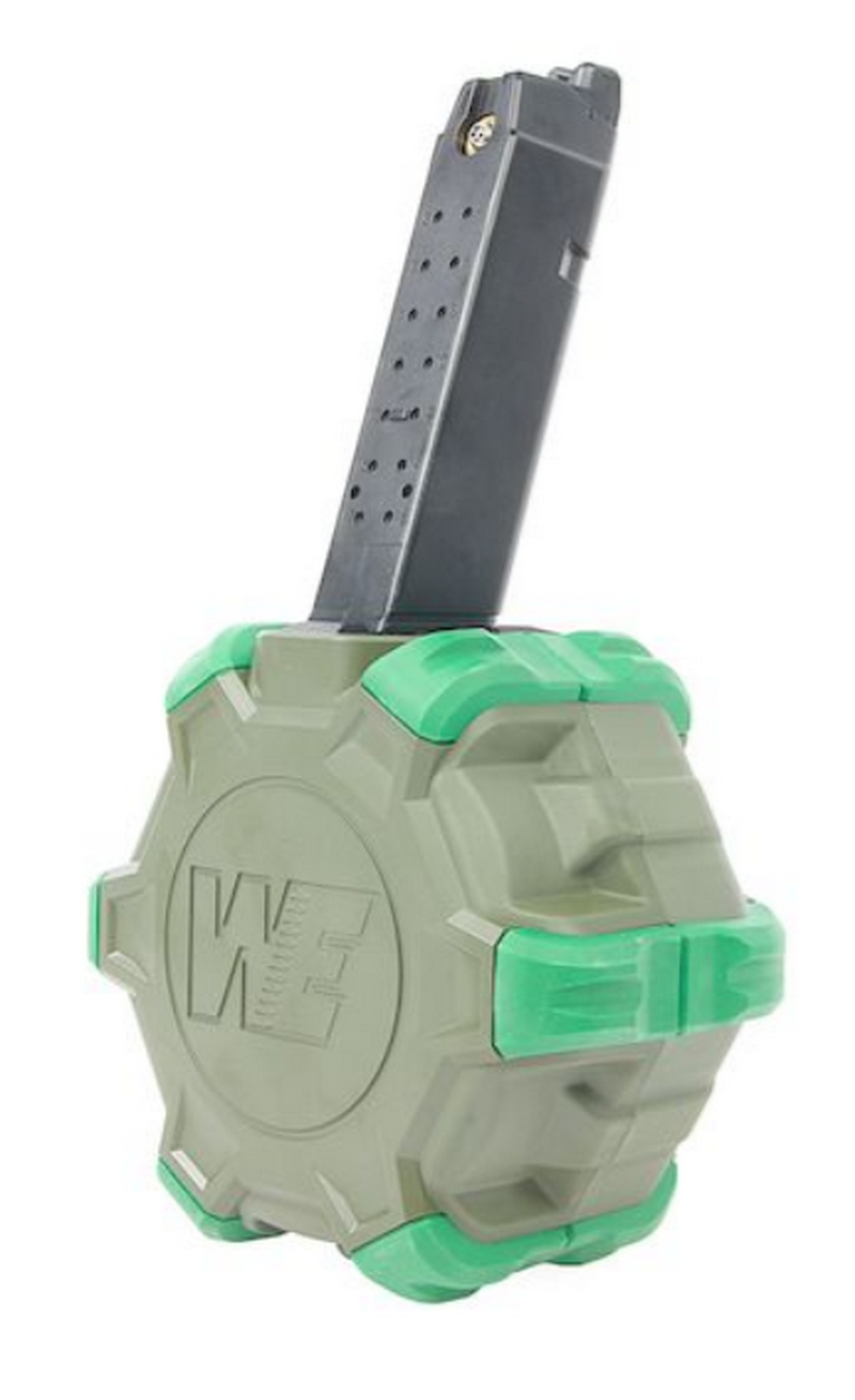 WE G17 Drum 350bb Hi Cap Manual Magazine OD by WE