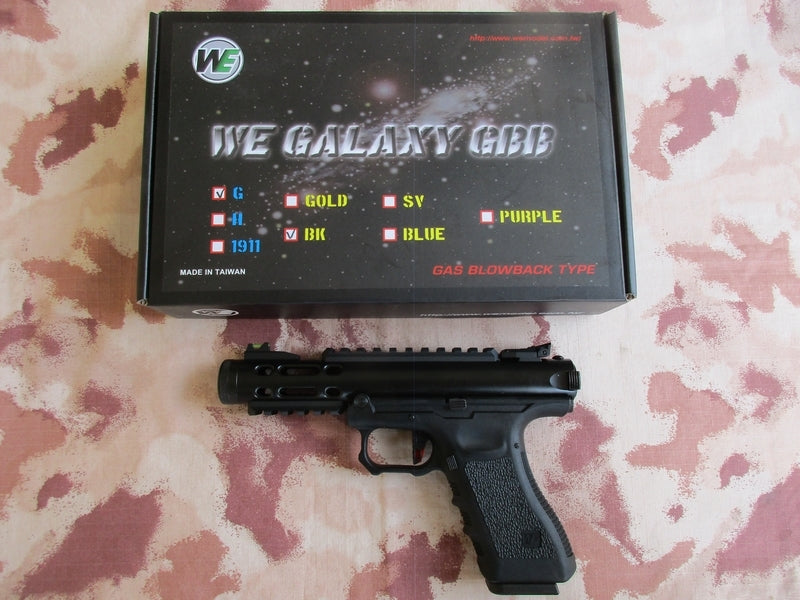WE Galaxy G Metal Slide Full Auto Black GBB Gas Blow Back Pistol by WE