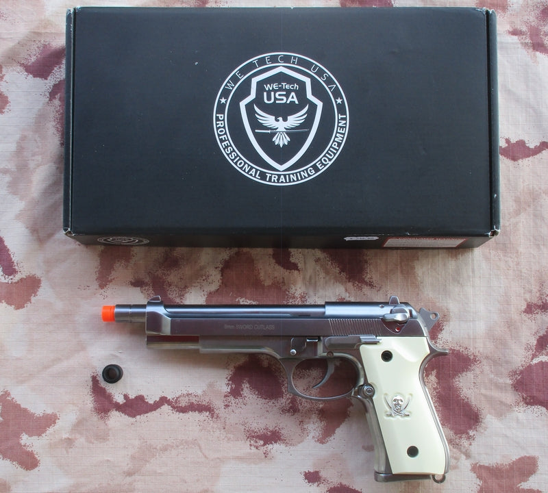 M92F Sword Cutlass GBB Satin Chrome Full Metal Socom Gear by We