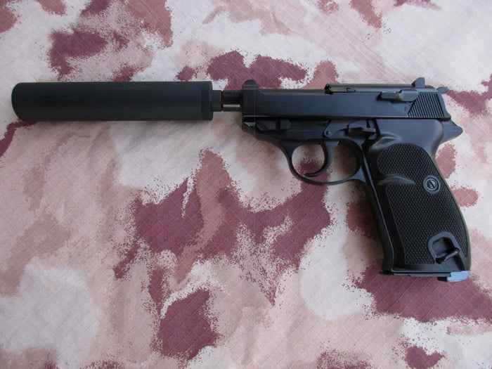Walther P38K - P010S w. Silencer GBB Full Metal by We