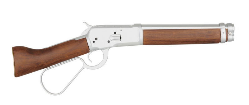 Winchester M1873 Randall "Mare's Leg" Gas Power Lever Action Full Wood & Metal Silver-Chrome by A&K