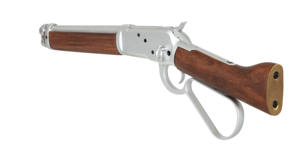Winchester M1873 Randall "Mare's Leg" Gas Power Lever Action Full Wood & Metal Silver-Chrome by A&K