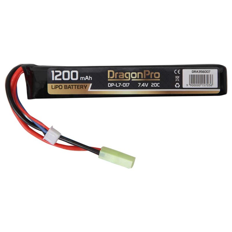 Batteria Li-Po 7.4V 1200mAh 20C 126x21x13mm. by Dragonpro