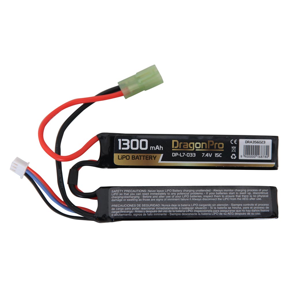Batteria DP-L7-033 7.4V 1300mAh 15C LiPo 95x20x7mm by Dragonpro