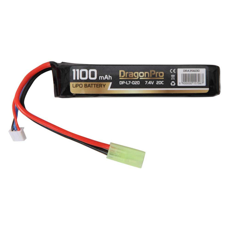 Batteria DP-L7-020 7.4V 1100mAh 20C LiPo 103x21x13mm by Dragonpro