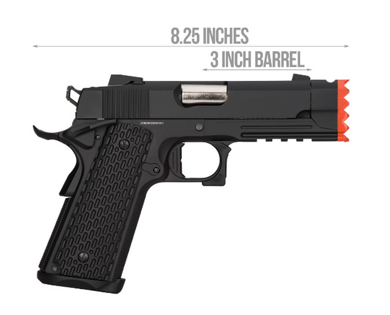 1911 Strike Warrior 3308 Full Metal Integrated Muzzle Break GBB Gas Blow Back by Golden Eagle