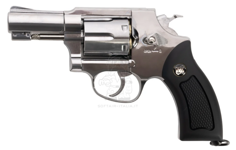 731 Sheriff M36 2.5inch Co2 Revolver Chrome Version w. Black Grips by Gun Heaven