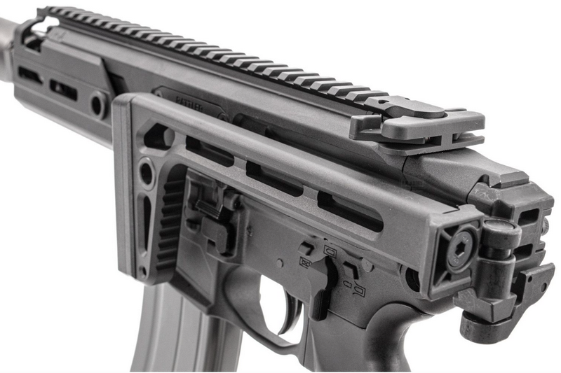 APFG 004BK MCX Style Rattler 5.5inch SBR GBB Gas Blow Back Folding Stock by APFG Taiwan