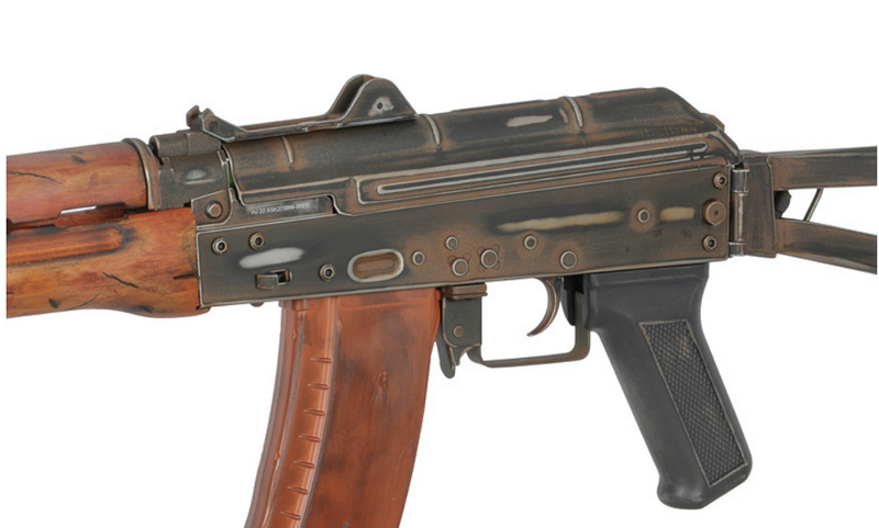 APS AKS-74U ASK205 Blow Back Batlle Worn Rifle Full Wood & Metal by APS