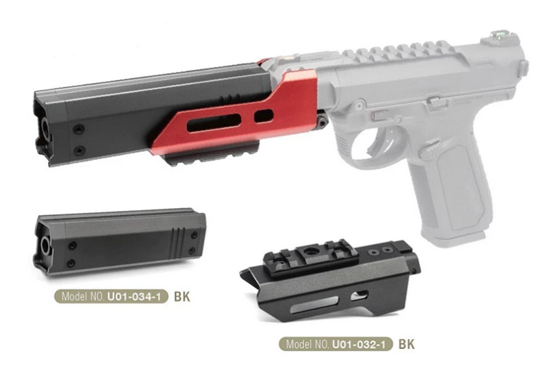 Action Army 130mm. Barrel Extension - Silencer For AAP01 & AAP01C GBB Silenziatore by Action Army