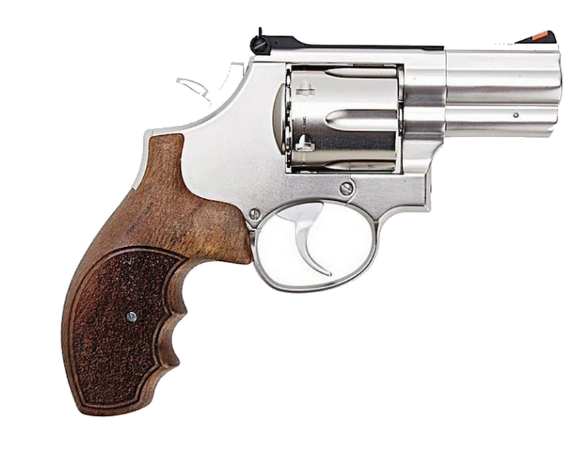 Ares Revolver S&W Wood Grips & Metal Co2 Model 686 2inch Silver - Chrome Version by Ares