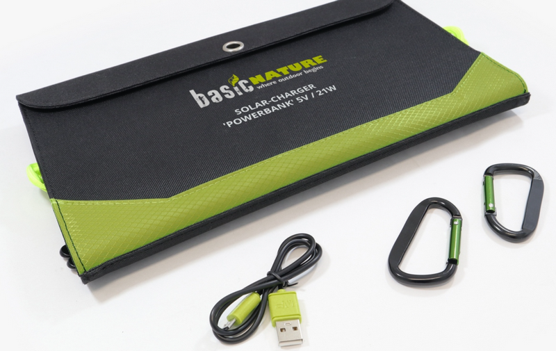 Basic Nature Powerbank Carica Batterie Solare 5v - 21w by Basic Nature