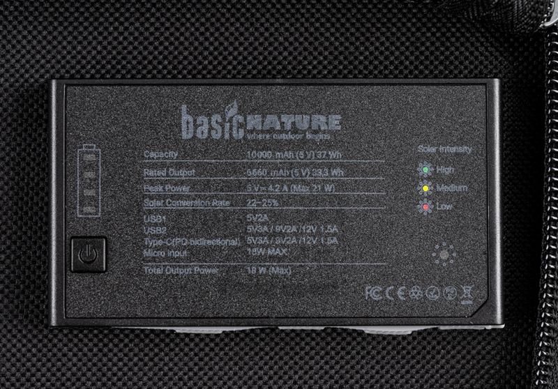 Basic Nature Powerbank Carica Batterie Solare 5v - 21w by Basic Nature