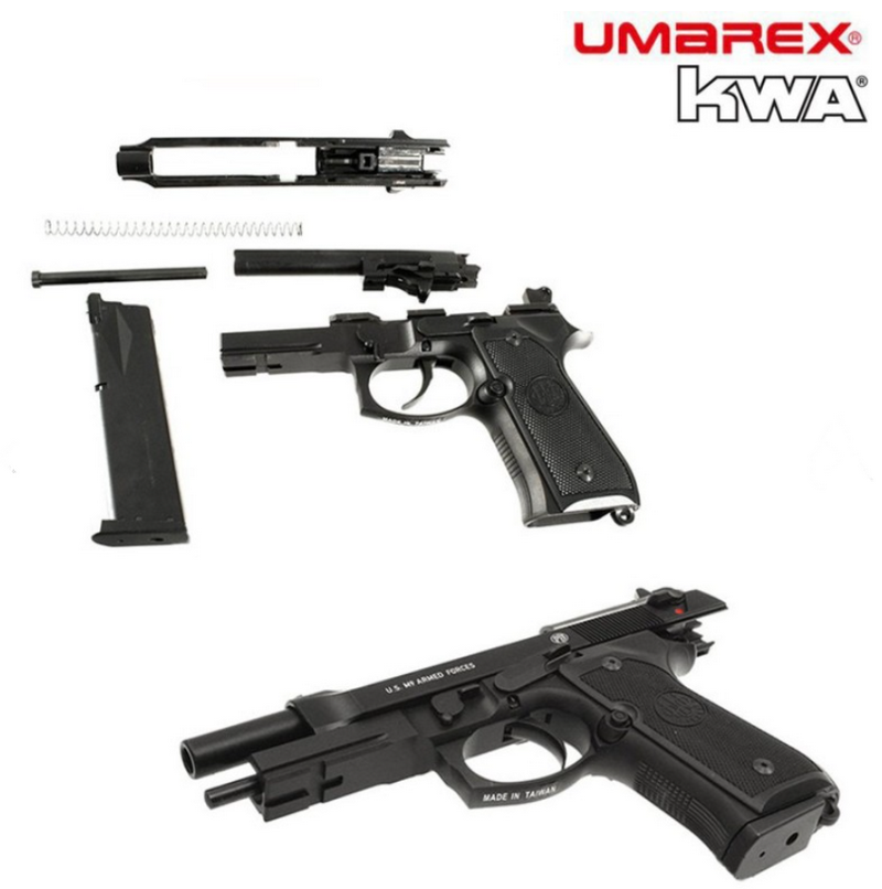 Beretta M9A1 Scritte e Loghi Originali Full Metal GBB by Kwa per Umarex