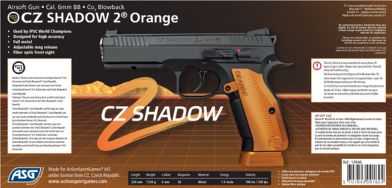 CZ Shadow 2 Orange Co2 Full Metal Specila Edition by ASG