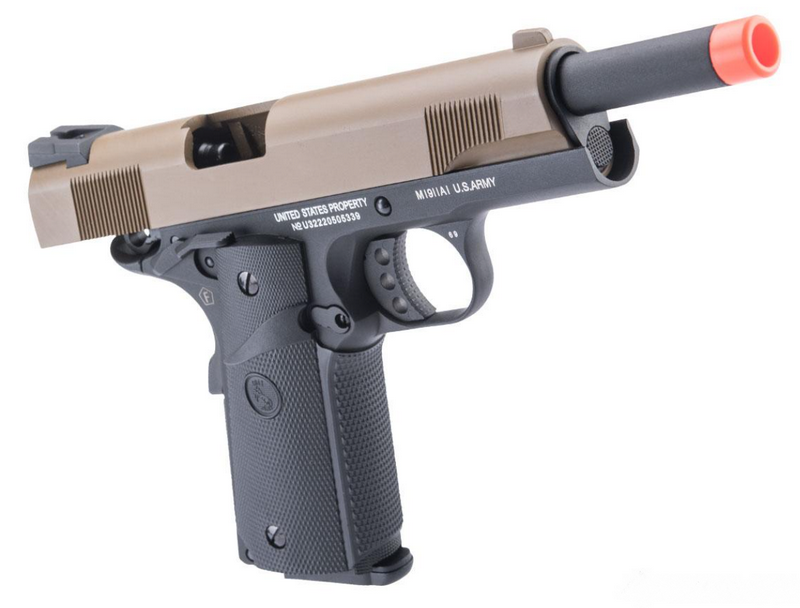 Colt 1911 Licensed Combat Gaz GBB Gas Blow Back Tan Slide by SRC > Cybergun