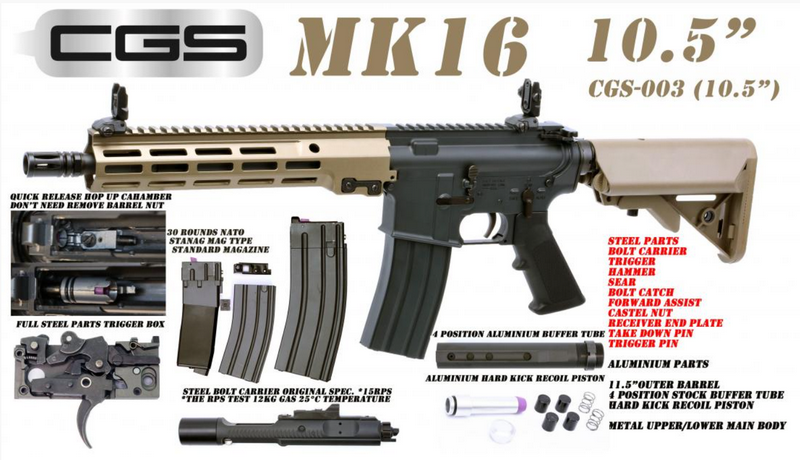 Cyma CGS MK16 URG-I 10.5inch GBBR MWS Compatible by Cyma CGS Cyma Gas System