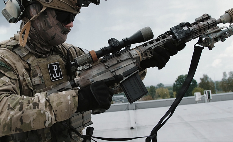 East Crane 7.62 USASOC - GROM EC-909 Semi-Automatic Precision Rifle AEG Replica SR-25 Type by East Crane
