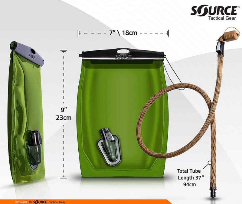 Kangaroo 1L Collapsible Canteen with MC Multicam MOLLE Pouch by SOURCE Tactical