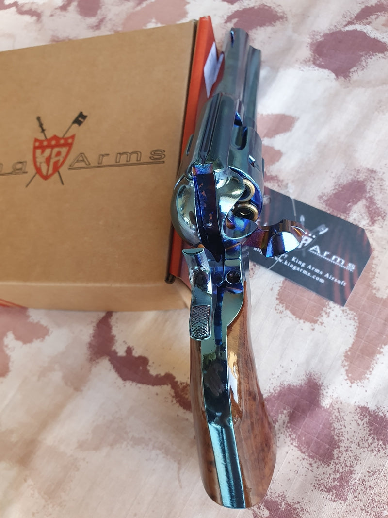 King Arms Peacemaker SAA .45 Revolver 4inch S - Chrome Burnished Cromo Brunita Gas Action by King Arms