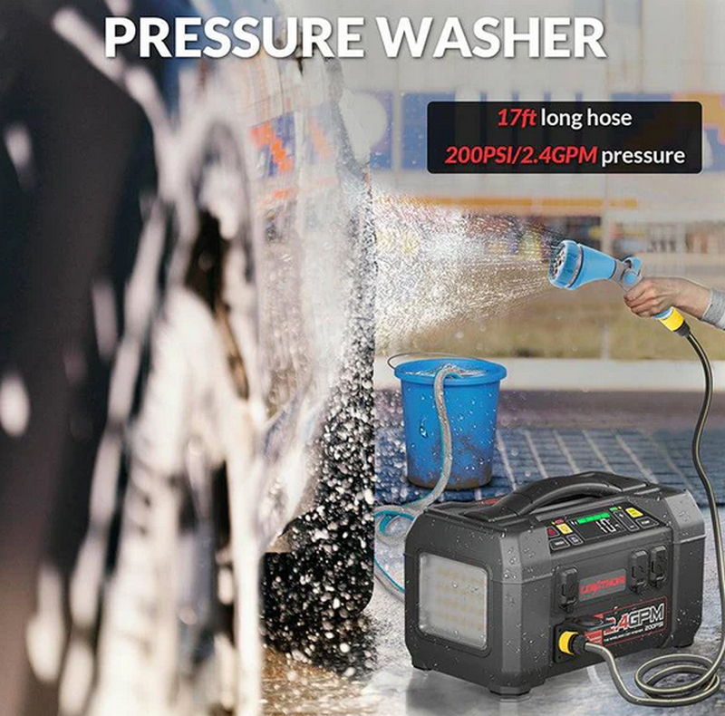 LOKITHOR AW401 Jump Starter 5W1 with Pressure Washer Air Compressor 2500Amp by LOKITHOR