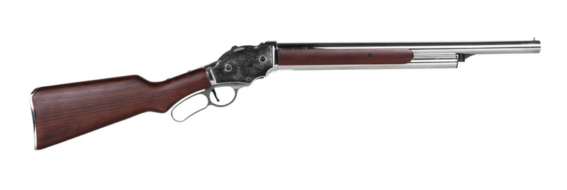 M1887 Shotgun Silver Level Action Shell Ejecting Gas Function Full Wood & Metal Long Chrome - Silver Version by Golden Eagle