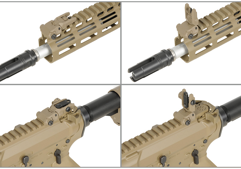 M4 - AR15 .300BLK NOVESKE N4 NSR9 GBBR 9" GEN III SHORTY Airsoft Replica Tan by EMG - Cyma