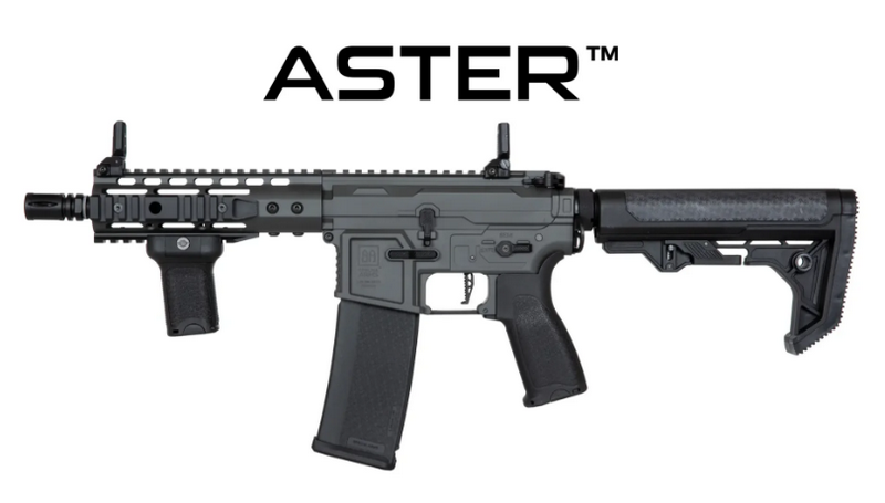 M4 Shorty Carbine AEG Mosfet SA-E12-LH EDGE 2.0 Light Ops Stock Chaos Grey Version by Specna Arms