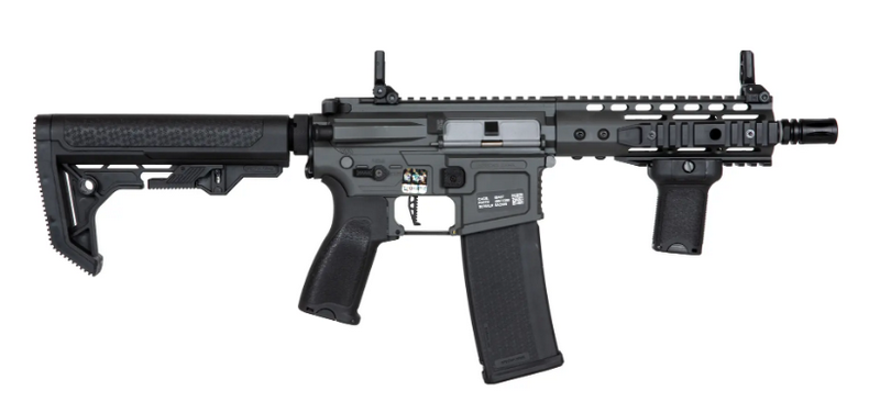 M4 Shorty Carbine AEG Mosfet SA-E12-LH EDGE 2.0 Light Ops Stock Chaos Grey Version by Specna Arms