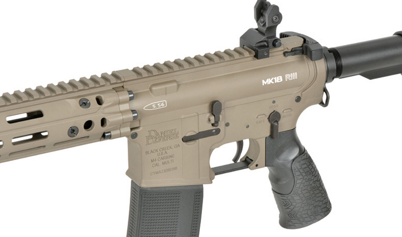 MK18 RIII Daniel Defense 10.3inch FDE Flat Dark Earth Mosfet E-Edition & High-Speed by EMG Cyma Platinum