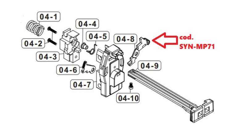 MP7 VFC Steel Telescopic Stock Release Sgancio Calcio Telescopico by Synthesis