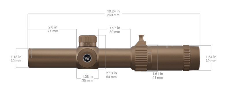 Ottica Scope Forester 1-5x24SFP GenII FDE Riflescope by Vector Optics