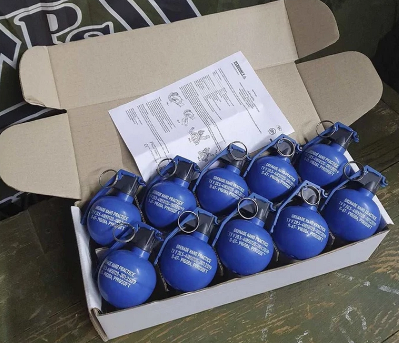 P-67P NATO Pyroft Class P1 EN 16263 - 3 Realistic Airsoft Hand Grenade by Pyrosoft