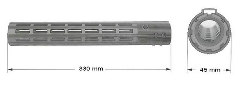 SHS M4 - AR15 EMR Mich 13inch Purple Ergonomic Modular Rail by SHS