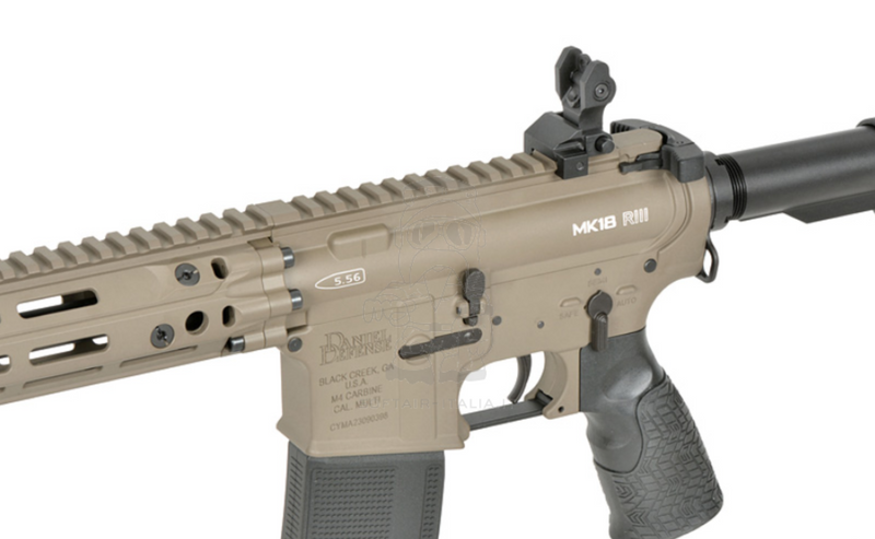 MK18 Daniel Defense RIII 10.3" FDE Flat Dark Earth ETU - Mosfet High Speed E-Edition AEG by EMG - Cyma Platinum