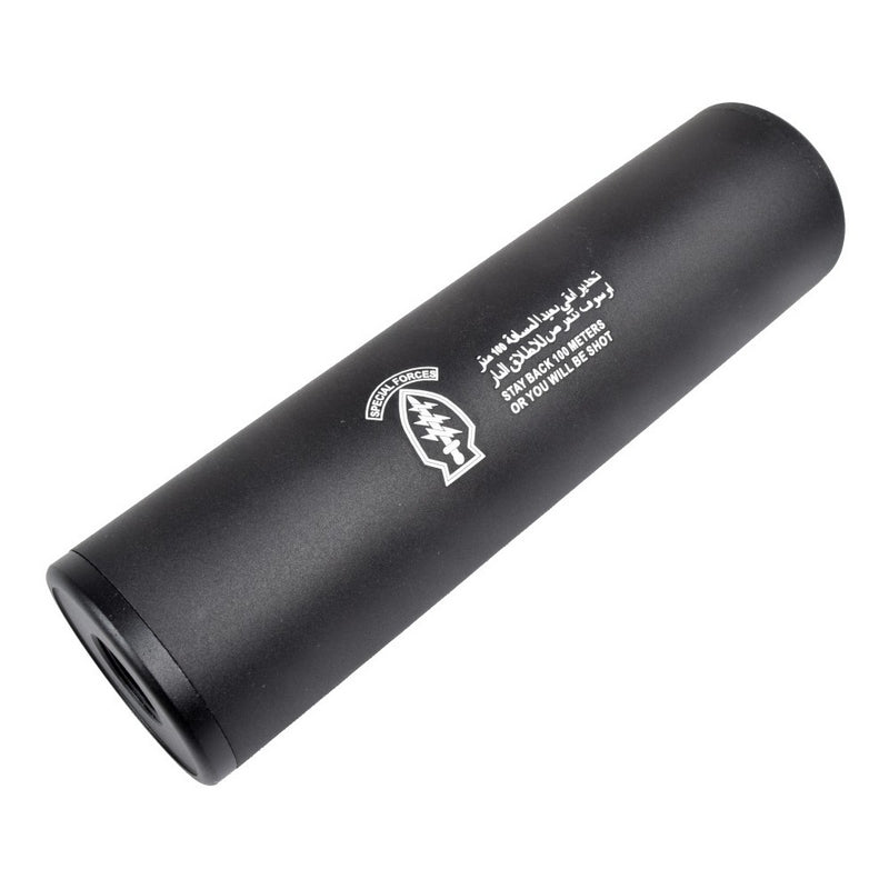 Silenziatore - Suppressor Special Forces Stay back 100m.... Universale Double Thread 130 x 35mm. by Cyma